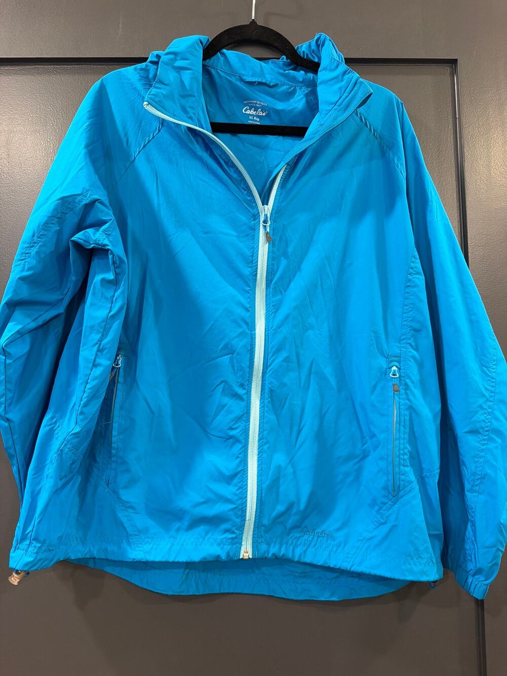 Cabelas Jacket Lightweight Windbreaker Green Women's Size XL